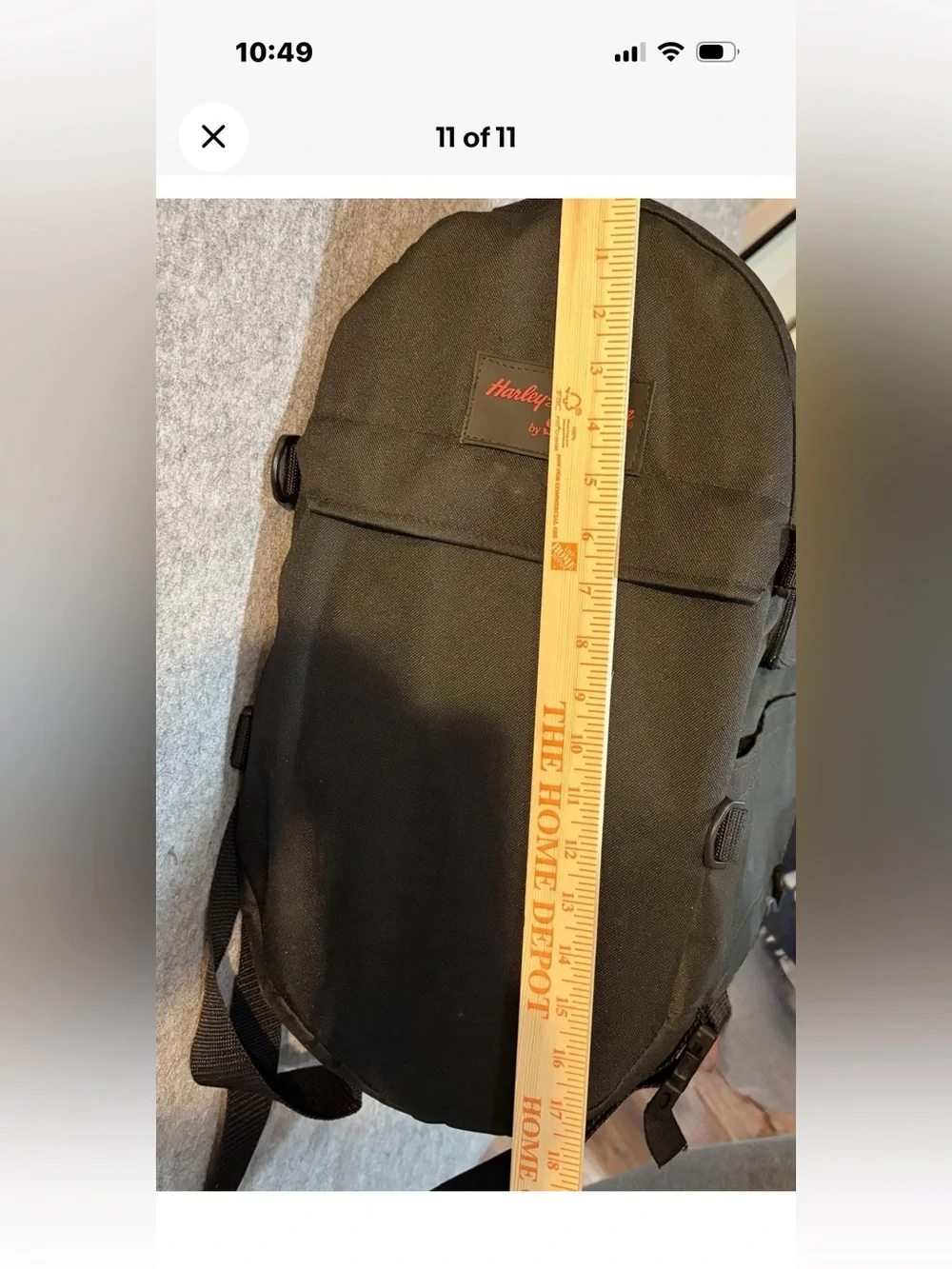 Harley Davidson By SAC Black Motorcycle Sissy Bar Backrest Touring Luggage Bag